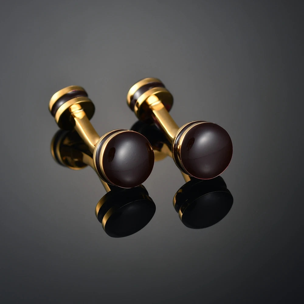 Luxury Enamel Copper Laser-Cut Lattice Cufflinks with Gemstone & Dragon Design – Premium French Shirt Cuff Links for Men’s Weddings & Formal Suits