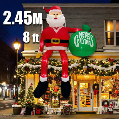 Outdoor LED Santa 245cm Xmas Decor