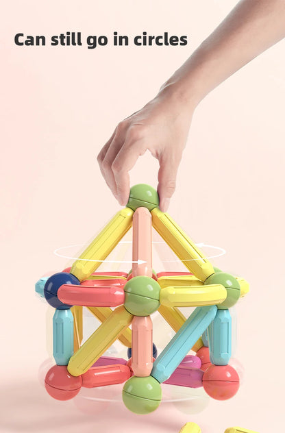 Magnetic Building Sticks Blocks – 3D STEM Construction Puzzle Toy Gift for Kids & Toddlers