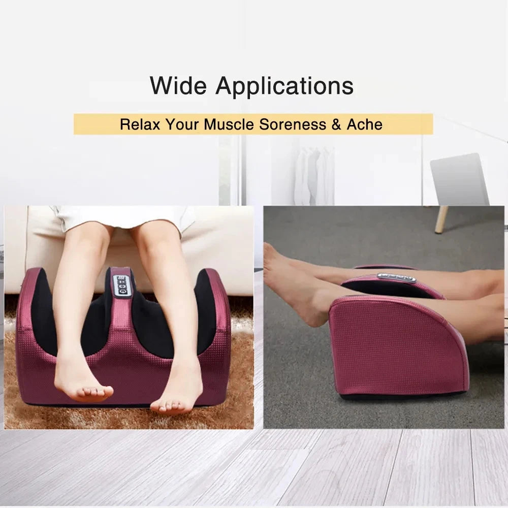 Hot Compression Electric Foot Massager – Shiatsu Heating Therapy Roller for Muscle Relief & Fatigue Recovery Spa Machine