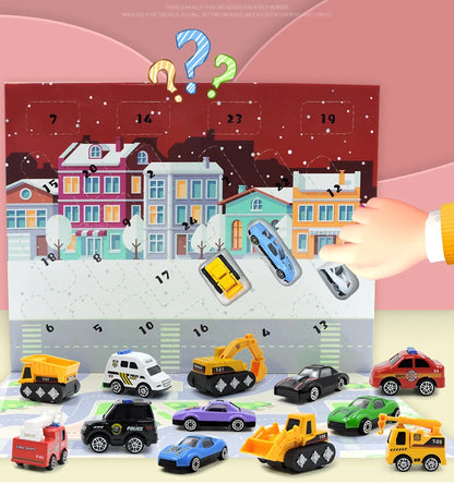 2025 Kids Christmas Advent Calendar – 24 Days of Fire Truck & Engineering Car Toys Gift Set