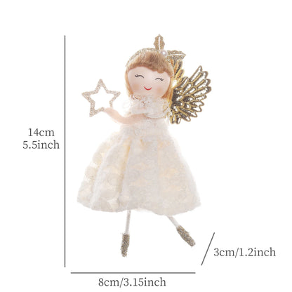 Christmas Angel Girl Plush Ornament – Hanging Tree Decoration & Kids Gift