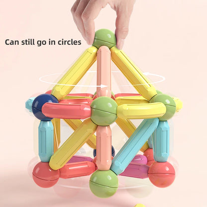 Magnetic Building Sticks Blocks – 3D STEM Construction Puzzle Toy Gift for Kids & Toddlers