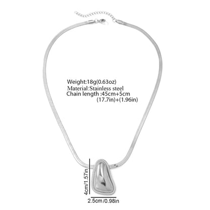DOTIFI Stainless Steel Geometric Pendant Necklace for Women – Minimalist Retro Classic Fashion Jewellery