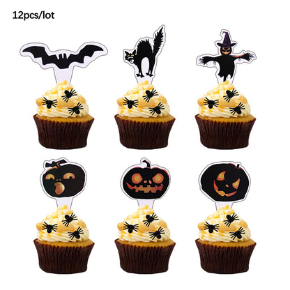 Halloween Disposable Tableware Set – Pumpkin Plates, Cups, Napkins, Tablecloth & Banner for Spooky Party Decorations