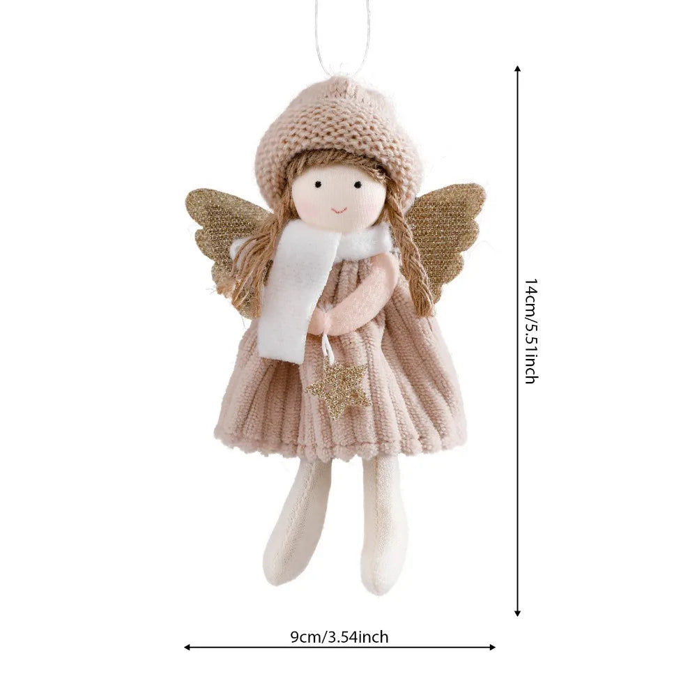 Christmas Angel Girl Plush Ornament – Hanging Tree Decoration & Kids Gift