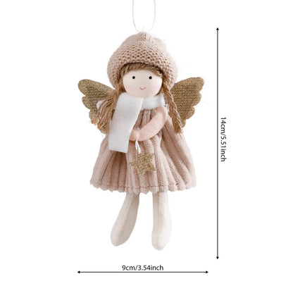 Christmas Angel Girl Plush Ornament – Hanging Tree Decoration & Kids Gift