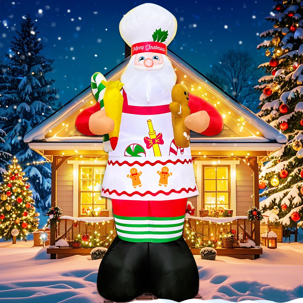 Merry Santa Sleigh Arch LED Inflatable | Christmas Outdoor & Garden Decoration