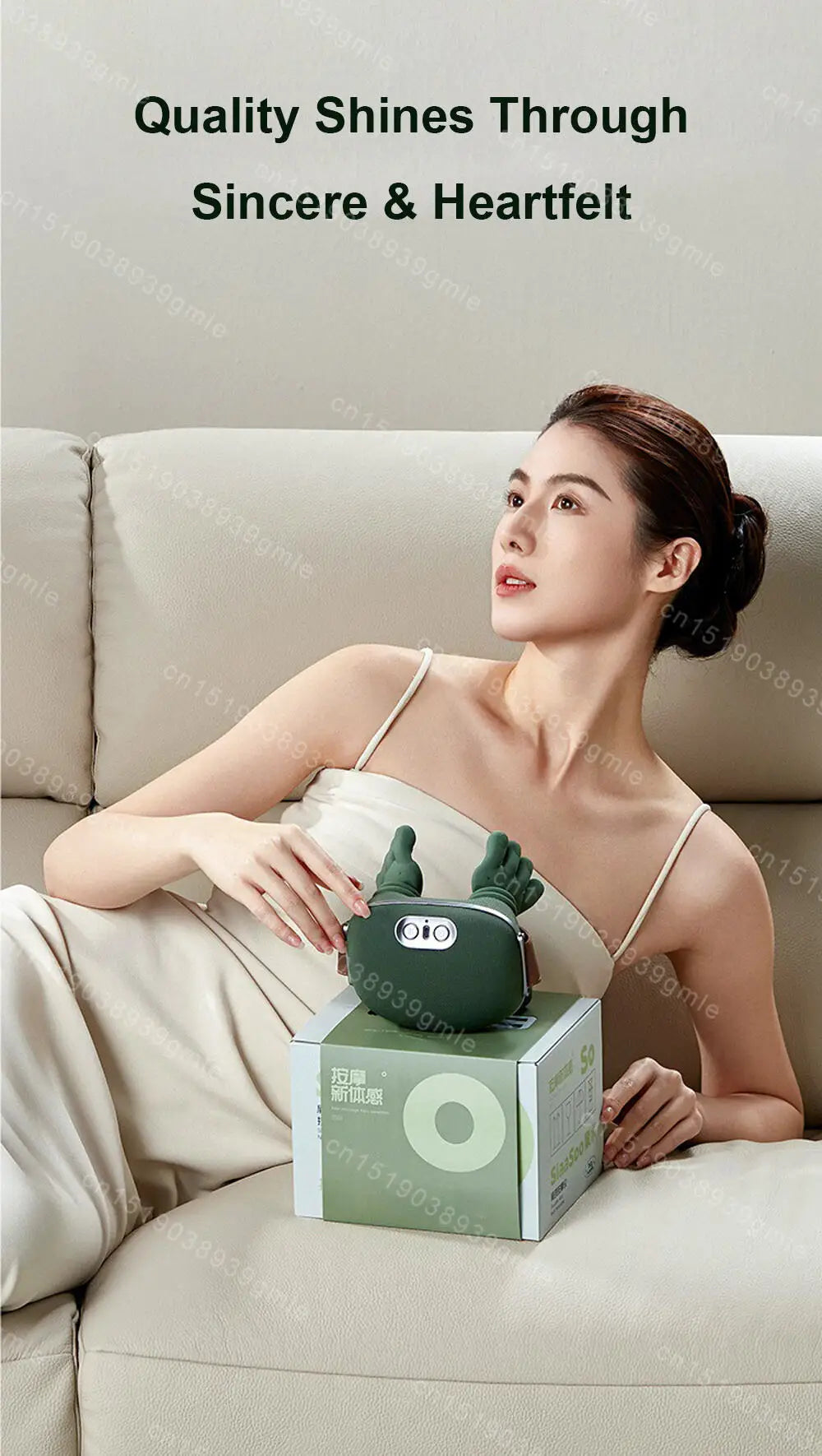 Wireless Electric Deep Tissue Neck and Shoulder Massager Cervical Spine Kneading Relax Muscles Hot Compress Back Massager Pillow