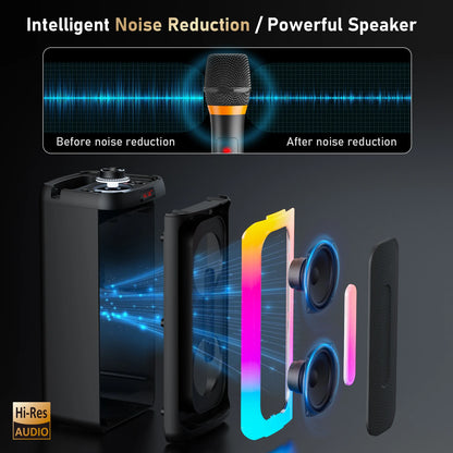 FanFun Karaoke Machine with Lights