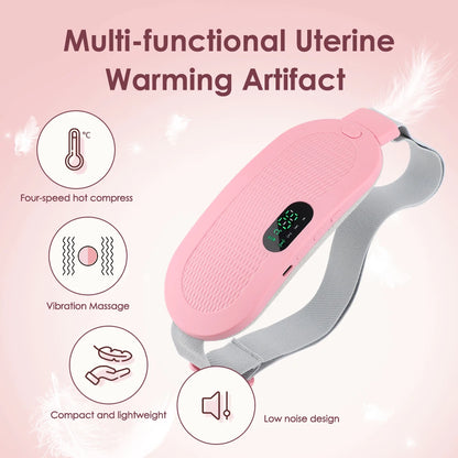 Electric Heated Waist Belt for Period Pain Relief – Adjustable Abdominal Heating Pad for Women