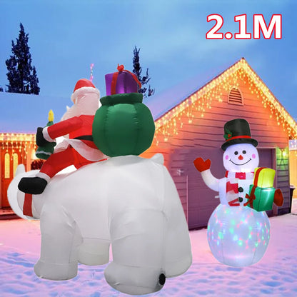 Outdoor LED Santa 245cm Xmas Decor
