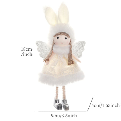 Christmas Angel Girl Plush Ornament – Hanging Tree Decoration & Kids Gift