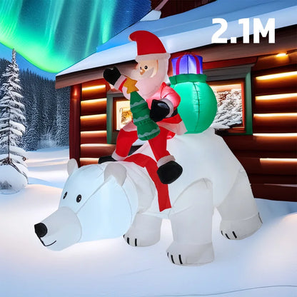 Outdoor LED Santa 245cm Xmas Decor