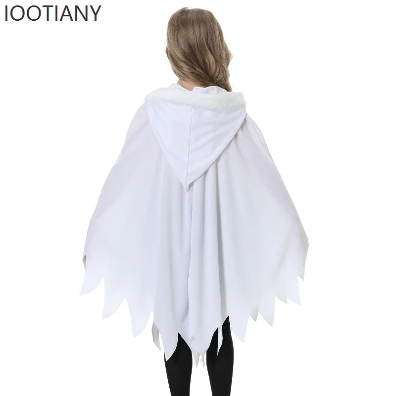 Kids Luminous Ghost Cape Costume – Halloween Party Fancy Dress for Boys & Girls