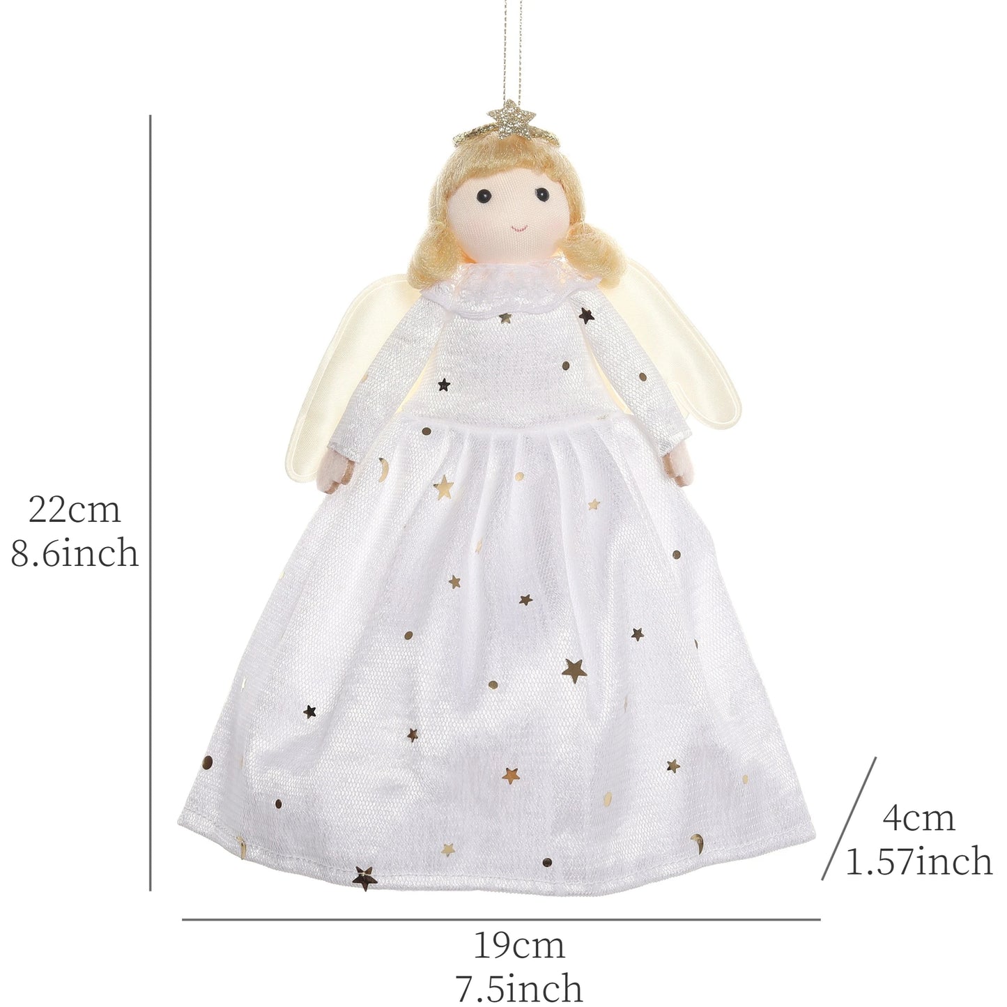 Christmas Angel Girl Plush Ornament – Hanging Tree Decoration & Kids Gift