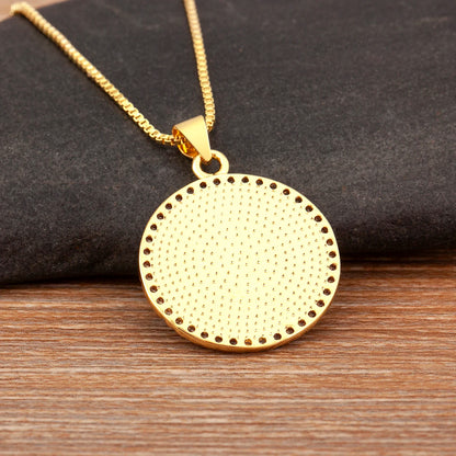 AIBEF S/L Relief Coin Pendant Necklace – Vintage Copper Medallion Design for Women & Men, Fashion Jewelry Gift