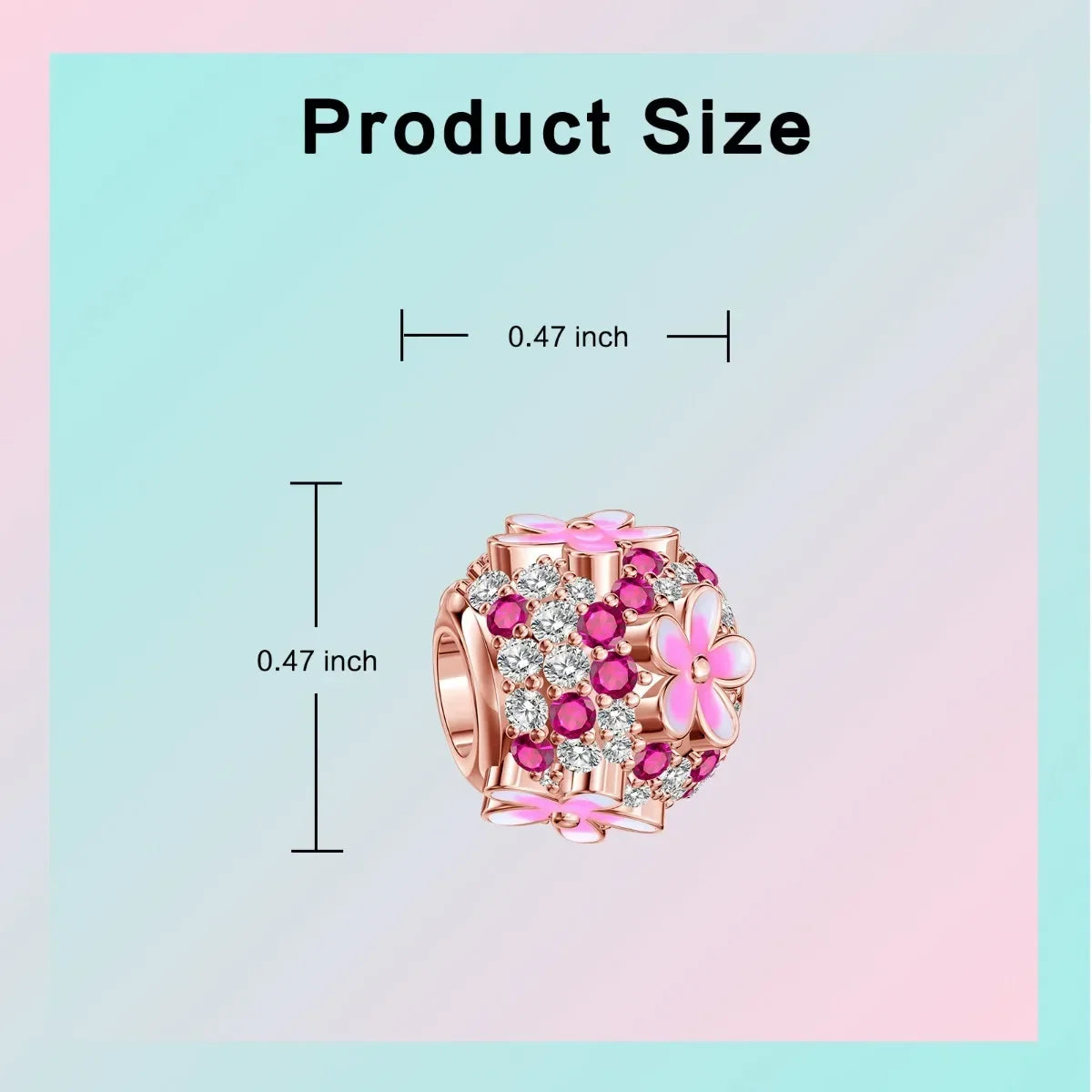 925 Sterling Silver Pink Daisy Flower Spacer Charms – Butterfly, Heart & Bird Beads for DIY Bracelet & Necklace Jewellery