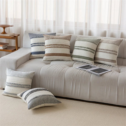 Elegant Striped Sofa Cushion Cover