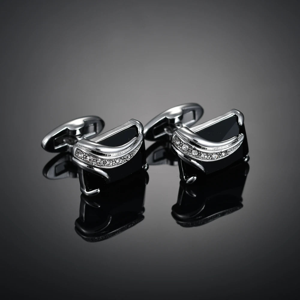 Luxury Enamel Copper Laser-Cut Lattice Cufflinks with Gemstone & Dragon Design – Premium French Shirt Cuff Links for Men’s Weddings & Formal Suits