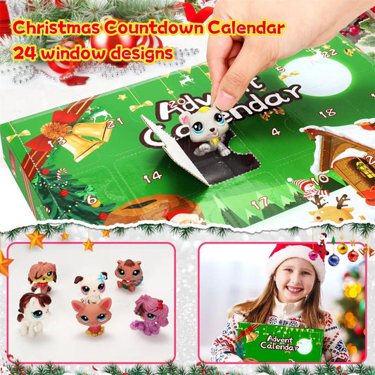 24-Day Christmas Advent Calendar Doll Set – Magical Countdown Gift for Girls Aged 3-10