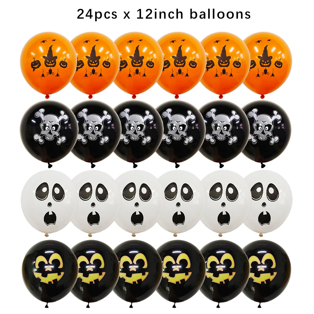Halloween Disposable Tableware Set – Pumpkin Plates, Cups, Napkins, Tablecloth & Banner for Spooky Party Decorations