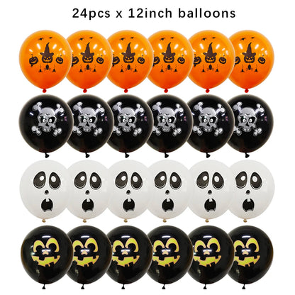 Halloween Disposable Tableware Set – Pumpkin Plates, Cups, Napkins, Tablecloth & Banner for Spooky Party Decorations