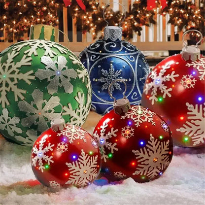 Giant 60cm Outdoor PVC Christmas Inflatable Ball Decor
