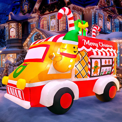 Merry Santa Sleigh Arch LED Inflatable | Christmas Outdoor & Garden Decoration