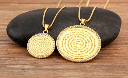 AIBEF S/L Relief Coin Pendant Necklace – Vintage Copper Medallion Design for Women & Men, Fashion Jewelry Gift