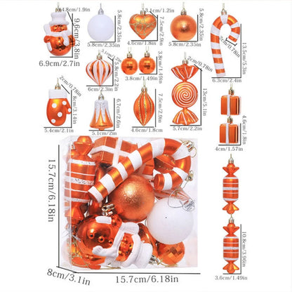Christmas Candy Cane & Peppermint Baubles Set – Festive Hanging Ornaments for Tree & Holiday Décor