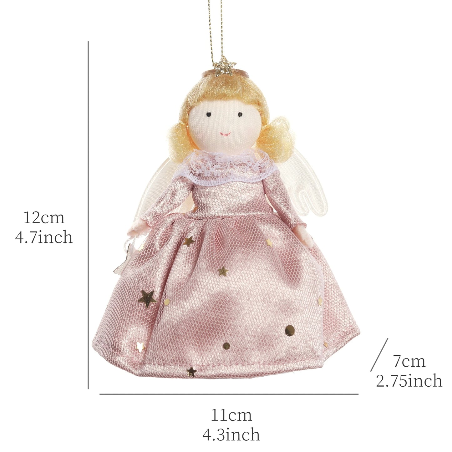 Christmas Angel Girl Plush Ornament – Hanging Tree Decoration & Kids Gift