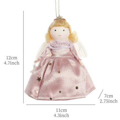 Christmas Angel Girl Plush Ornament – Hanging Tree Decoration & Kids Gift