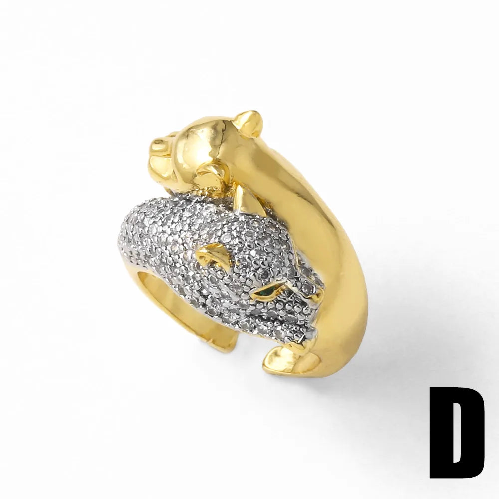 18K Gold Plated Open Rings with Sparkling Zircon – Elegant Women’s Pavé Fashion Jewellery