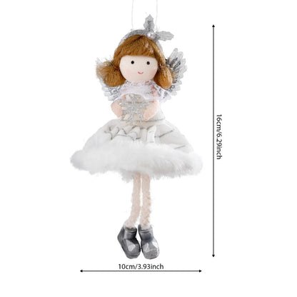 Christmas Angel Girl Plush Ornament – Hanging Tree Decoration & Kids Gift