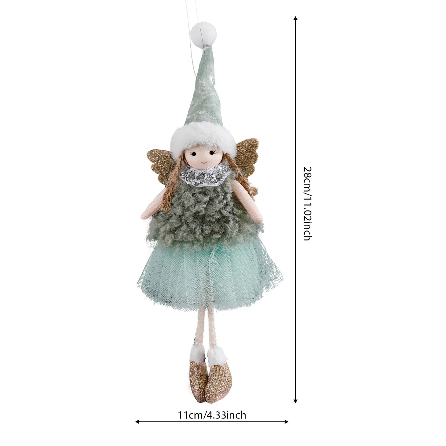 Christmas Angel Girl Plush Ornament – Hanging Tree Decoration & Kids Gift
