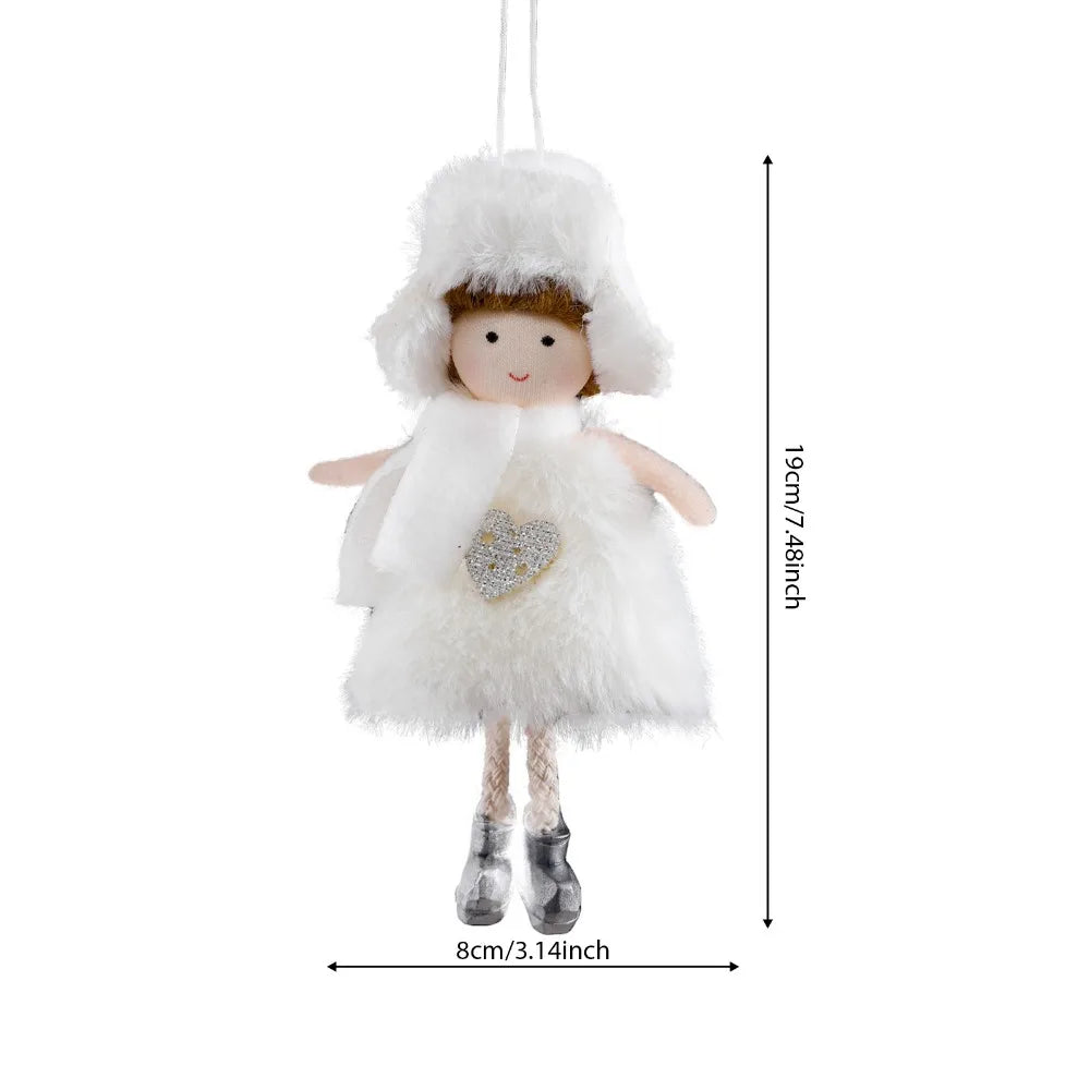 Christmas Angel Girl Plush Ornament – Hanging Tree Decoration & Kids Gift