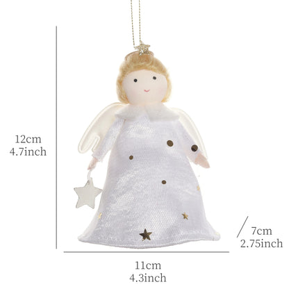 Christmas Angel Girl Plush Ornament – Hanging Tree Decoration & Kids Gift