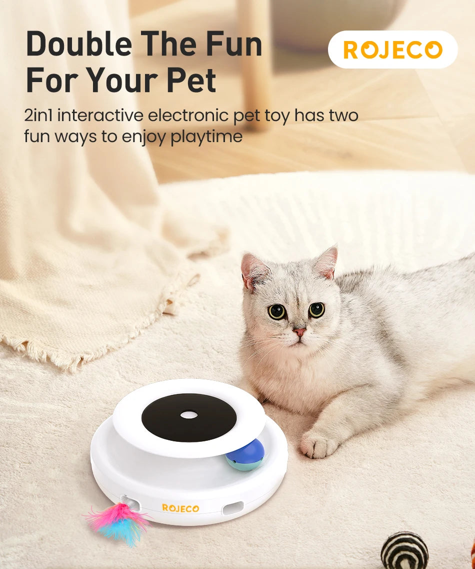 ROJECO 2-in-1 Interactive Pet Toy