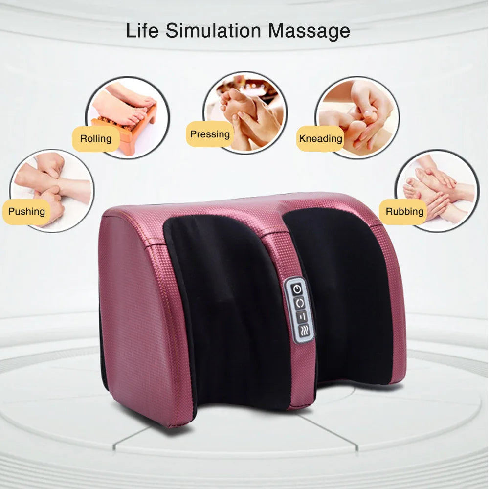 Hot Compression Electric Foot Massager – Shiatsu Heating Therapy Roller for Muscle Relief & Fatigue Recovery Spa Machine