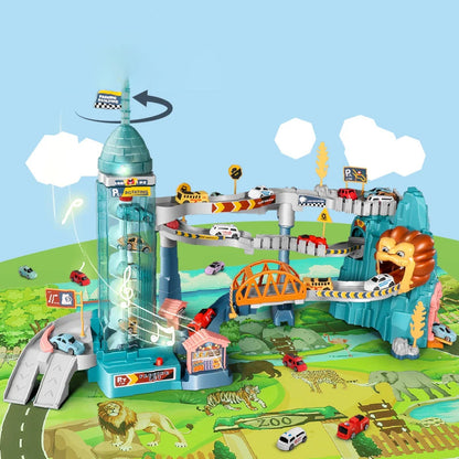 Lion Dinosaur Electric Railway Adventure Toy Set
