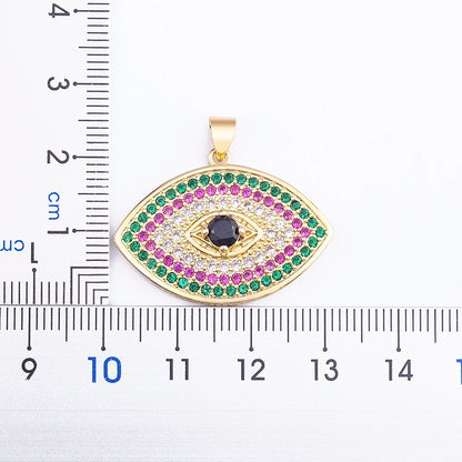 Turkish Evil Eye Pendant Necklace with Colourful Zircon – Unisex Lucky Protection Choker, Classic Gift Jewellery