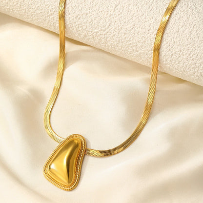 DOTIFI Stainless Steel Geometric Pendant Necklace for Women – Minimalist Retro Classic Fashion Jewellery