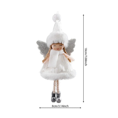 Christmas Angel Girl Plush Ornament – Hanging Tree Decoration & Kids Gift