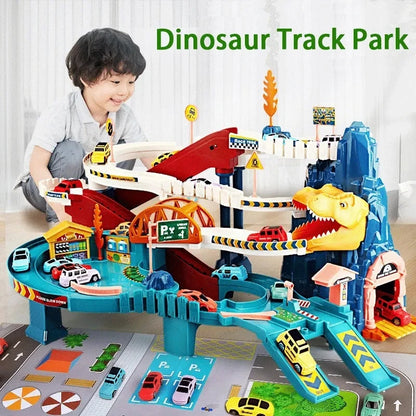 Lion Dinosaur Electric Railway Adventure Toy Set