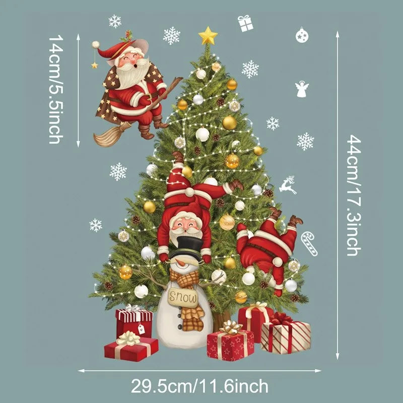 Christmas Window Stickers Christmas Wall Sticker Room Wall Decals Merry Christmas Decors For Home New Year Stickers 2025