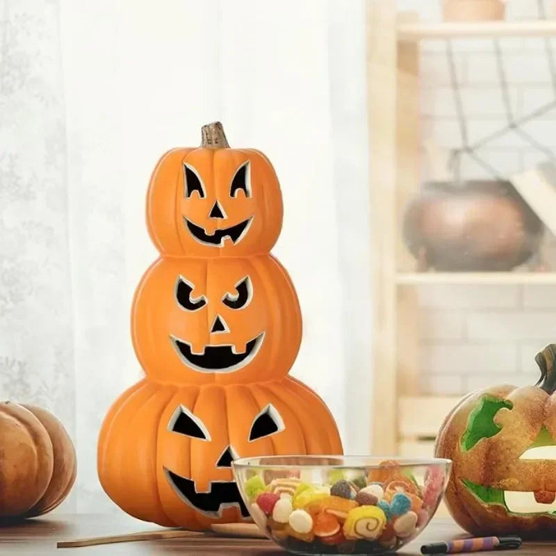 Halloween LED Pumpkin Lantern – Spooky Jack-O’Lantern Ghost Lights for Home, Garden & Party Décor