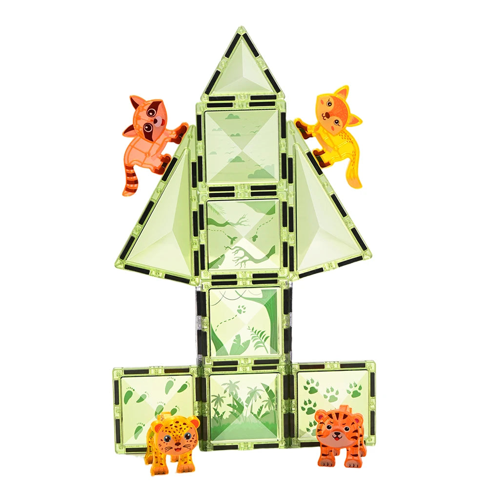 STEM Star Diamond Magnetic Tiles Montessori Construction Toy Set
