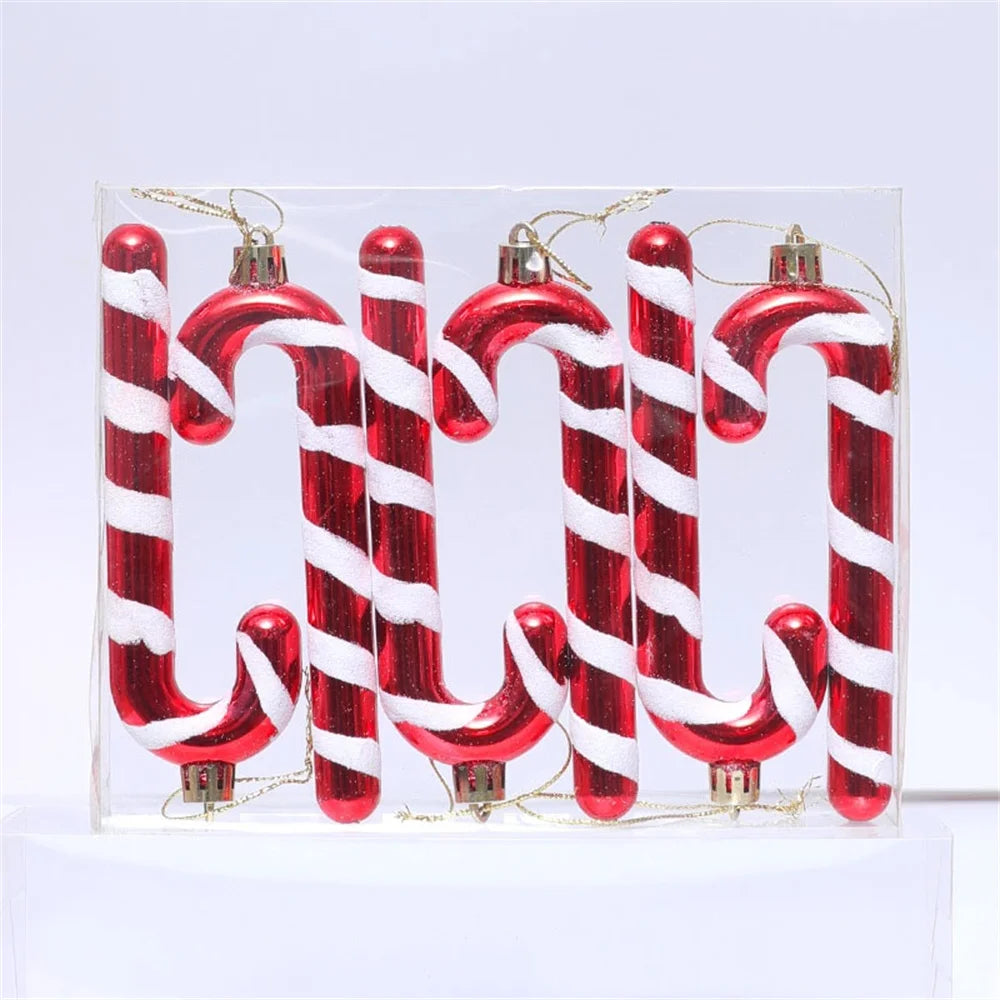 Christmas Candy Cane & Peppermint Baubles Set – Festive Hanging Ornaments for Tree & Holiday Décor