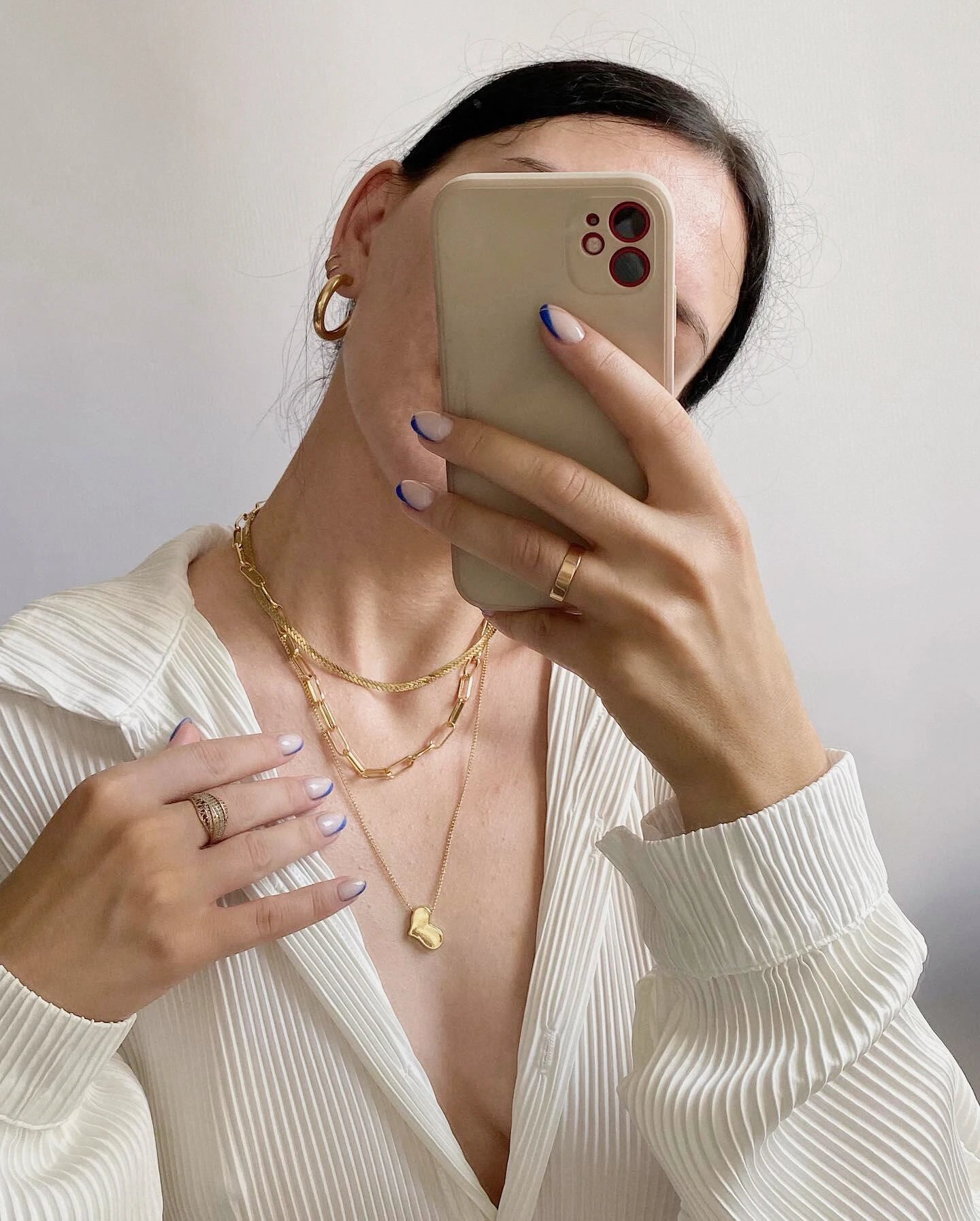 Flashbuy Gold Multilayer Chain Necklace for Women – Heart Charm Pendant Fashion Jewellery Gift